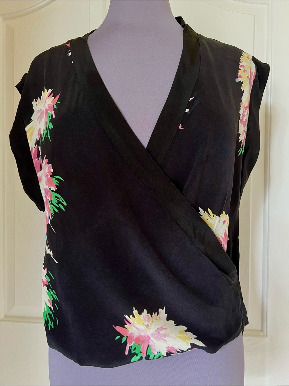 Veronika Maine 100% Silk High-Lo Top - Made in Australia -Size AUS 10/US 6